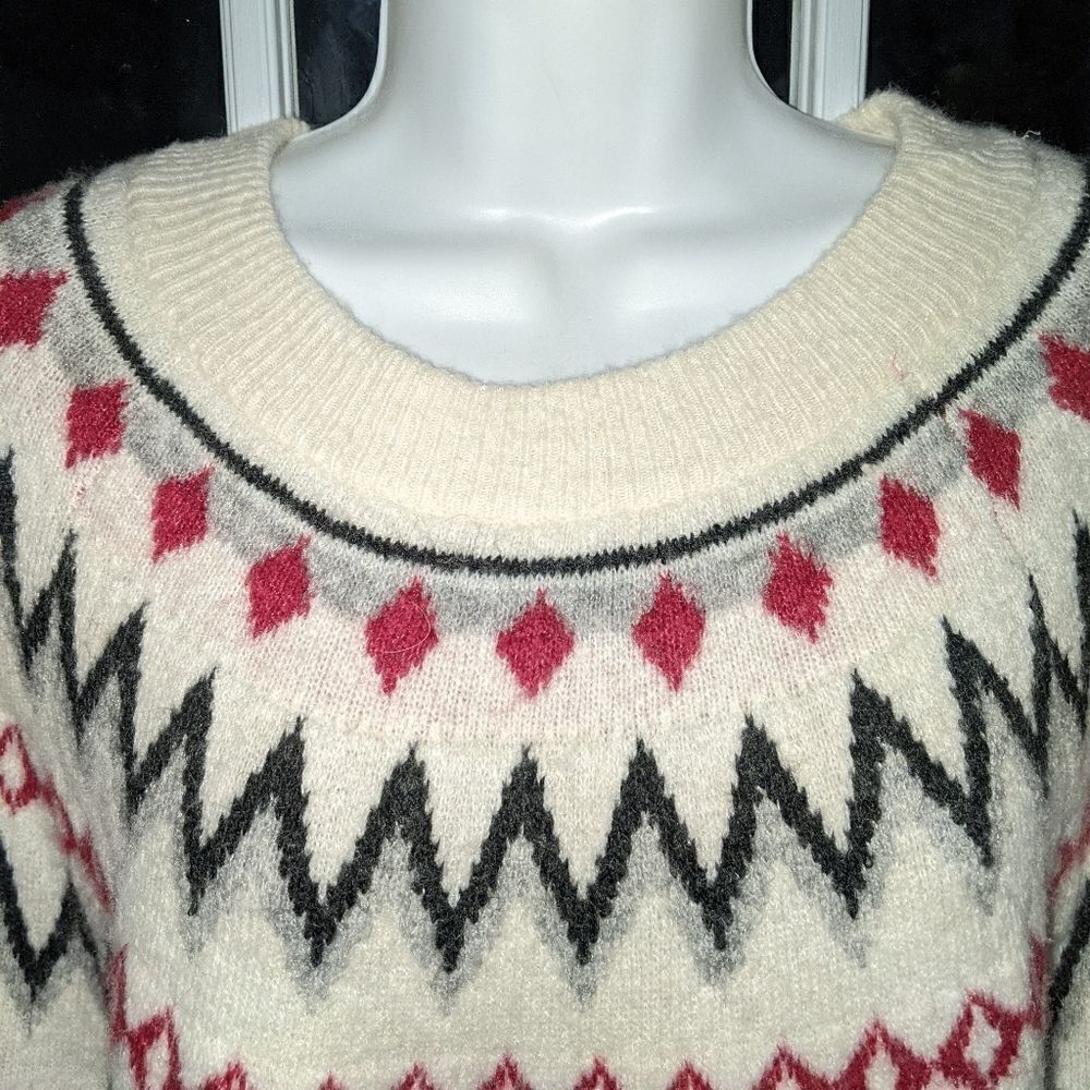 H&M Wool Blend Winterland  Crewneck Sweater - Picture 2 of 8